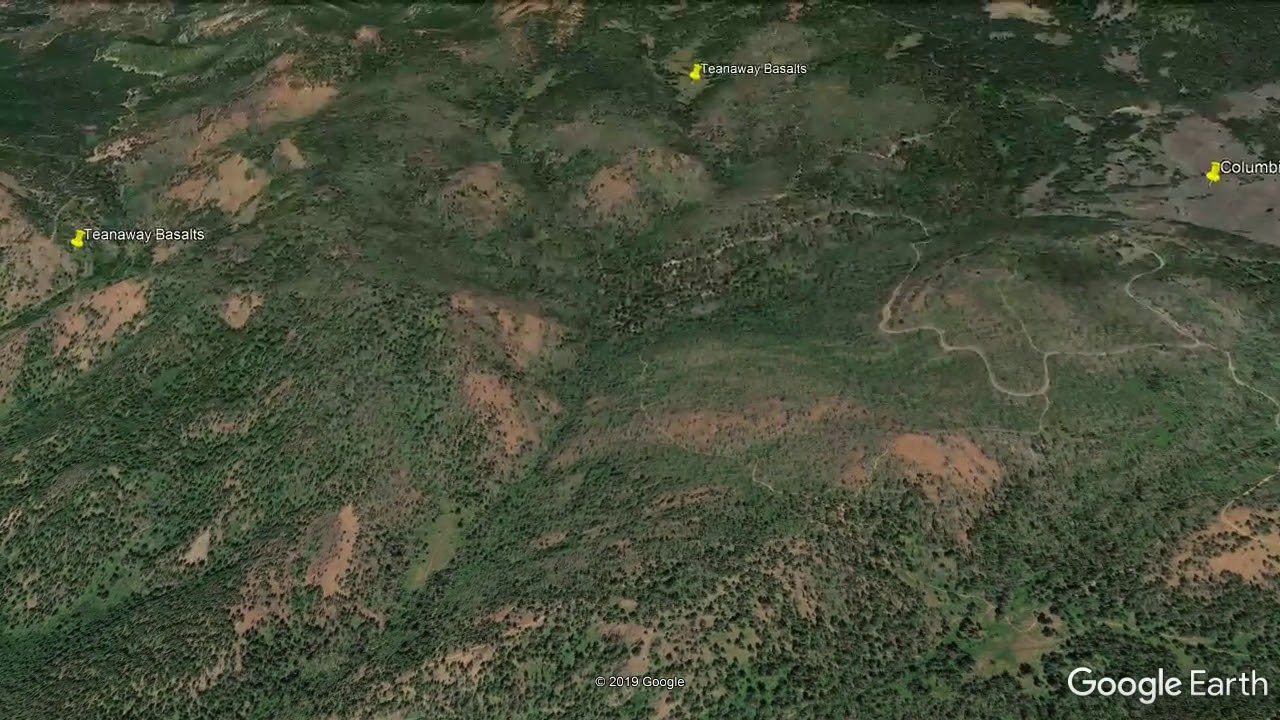 Зона поиска голубого агата Элленсбурга с помощью Google Earth