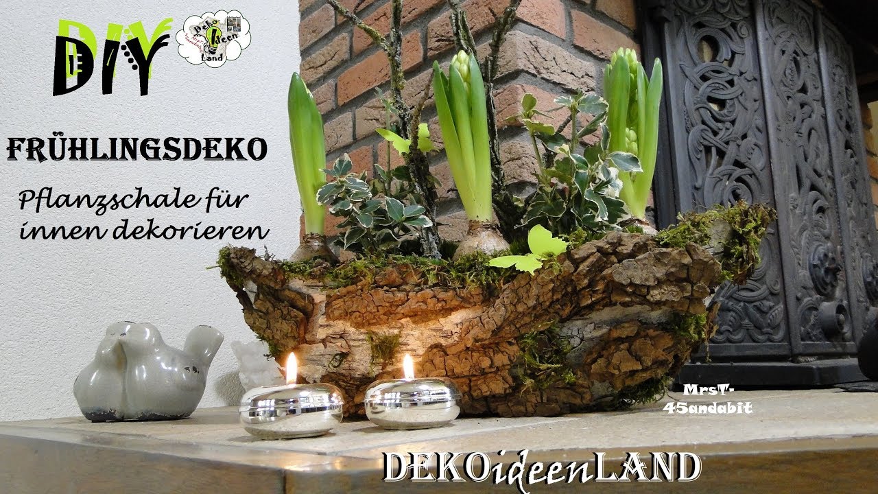 DIY Frühlingsdeko Pflanzschale für innen I voorjaarsbloemstuk I Spring Centerpiece I DekoideenLand