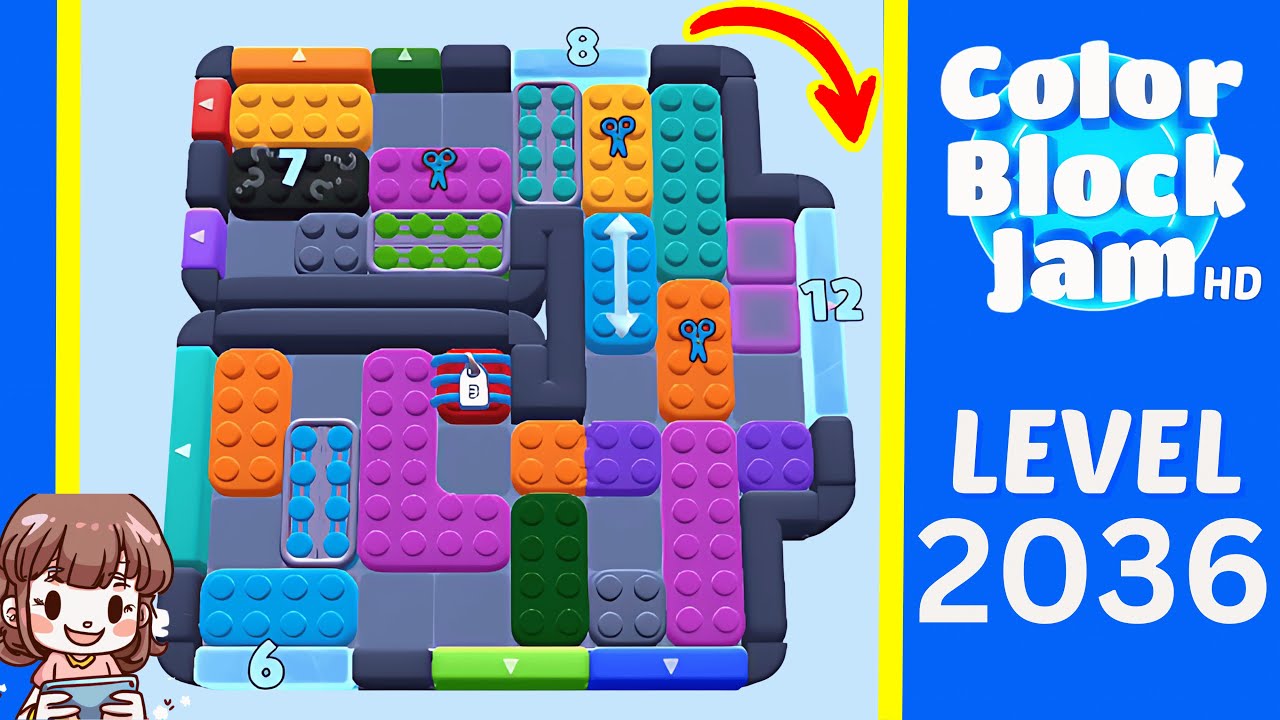 Color Block Jam Level 1105 (2036) Solution Walkthrough