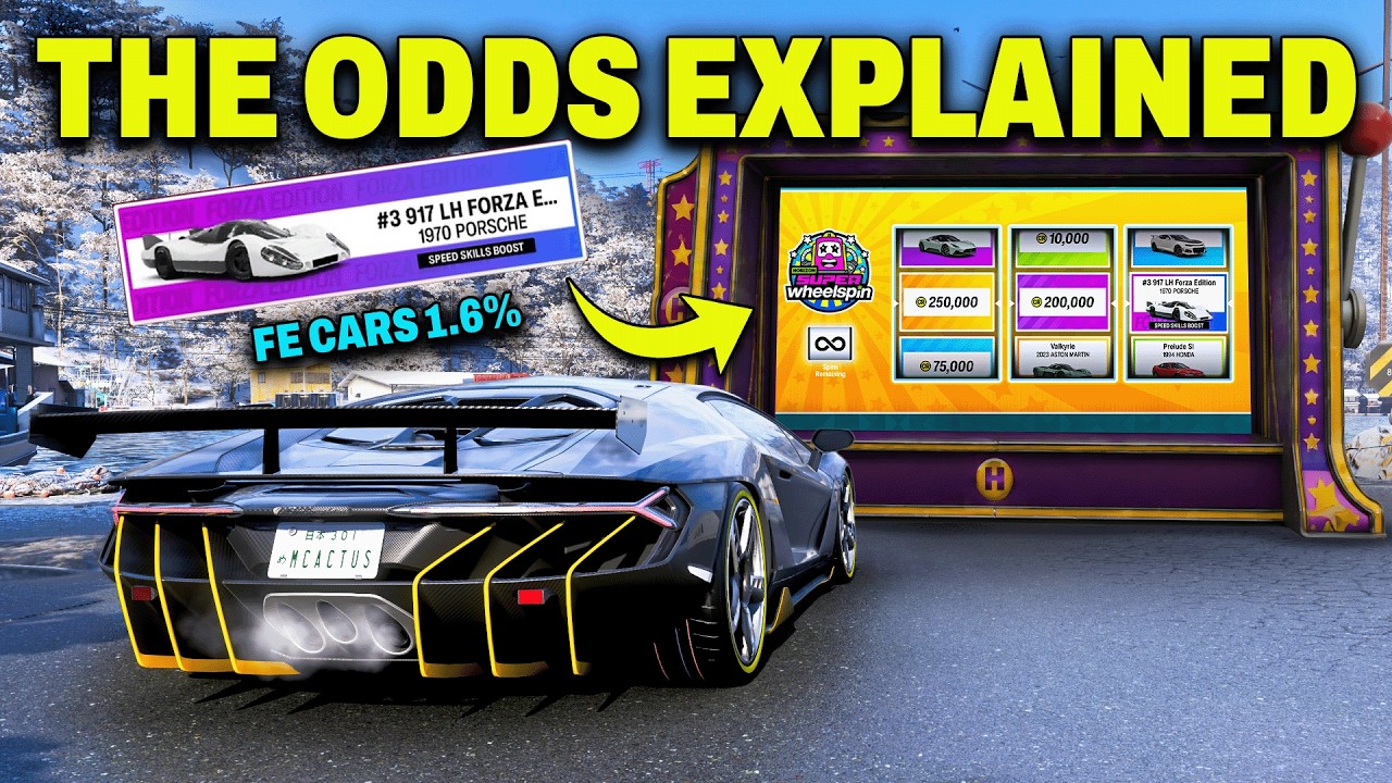 Вероятности выпадения наград и шансы в Super Wheelspin в Forza Horizon 6!