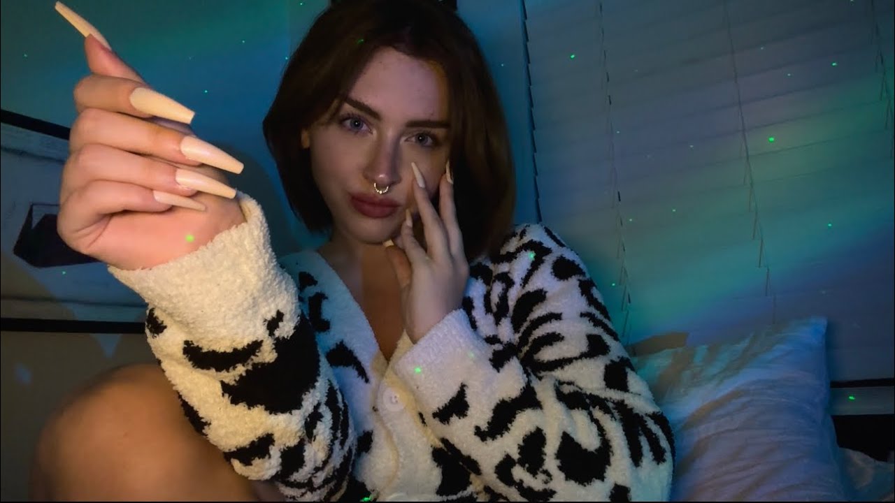 Bestie Scratches/Tickles Your Face At Sleepover🖤|ASMR