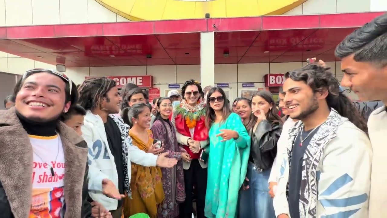 Paul shah / Simran Panta/ Usha Upredi ( Aa Bat Aama) hall Visit Sts cinema Dhangadi 