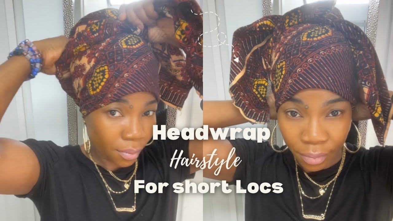 Simple Headwrap Style for short Micro Locs