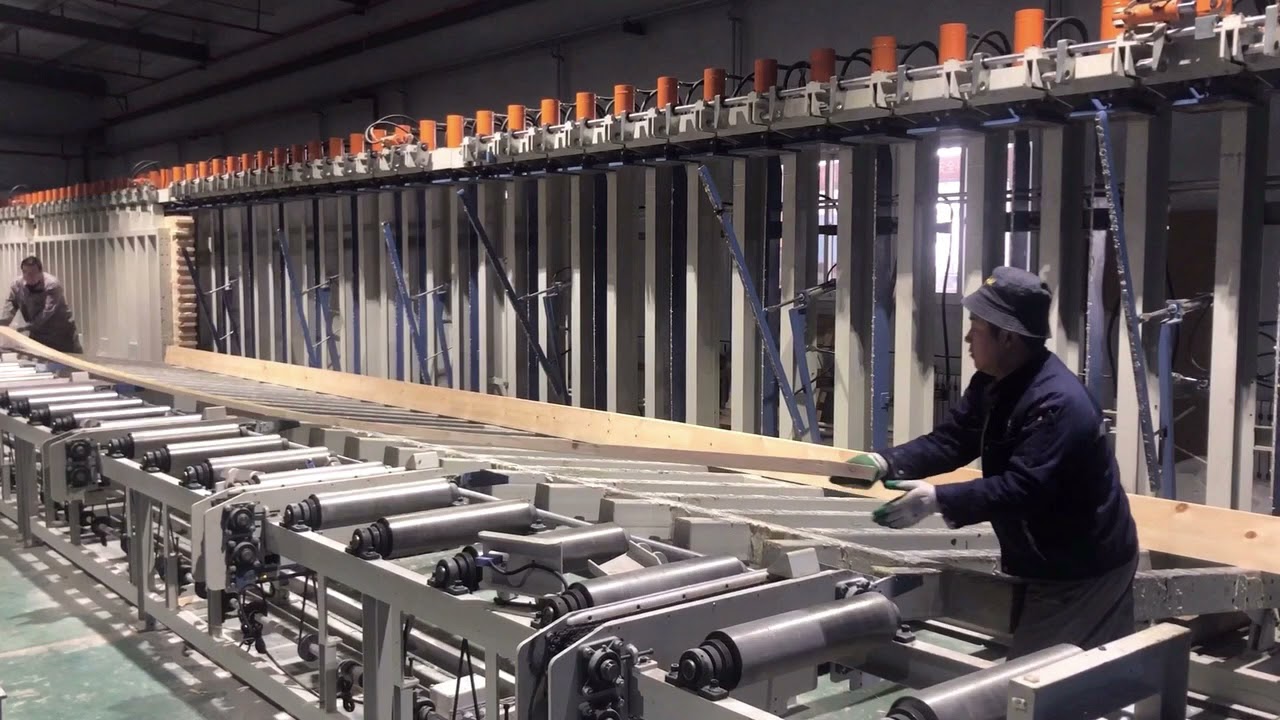 How Log house glulam is made in factory