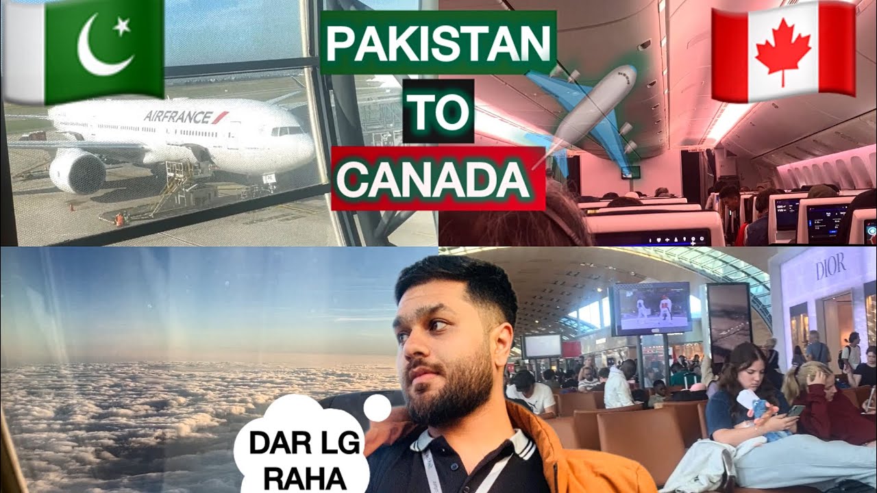 Pakistan🇵🇰 to Canada 🇨🇦 flight | 32 hours long journey | first plane experience | Airport Questions