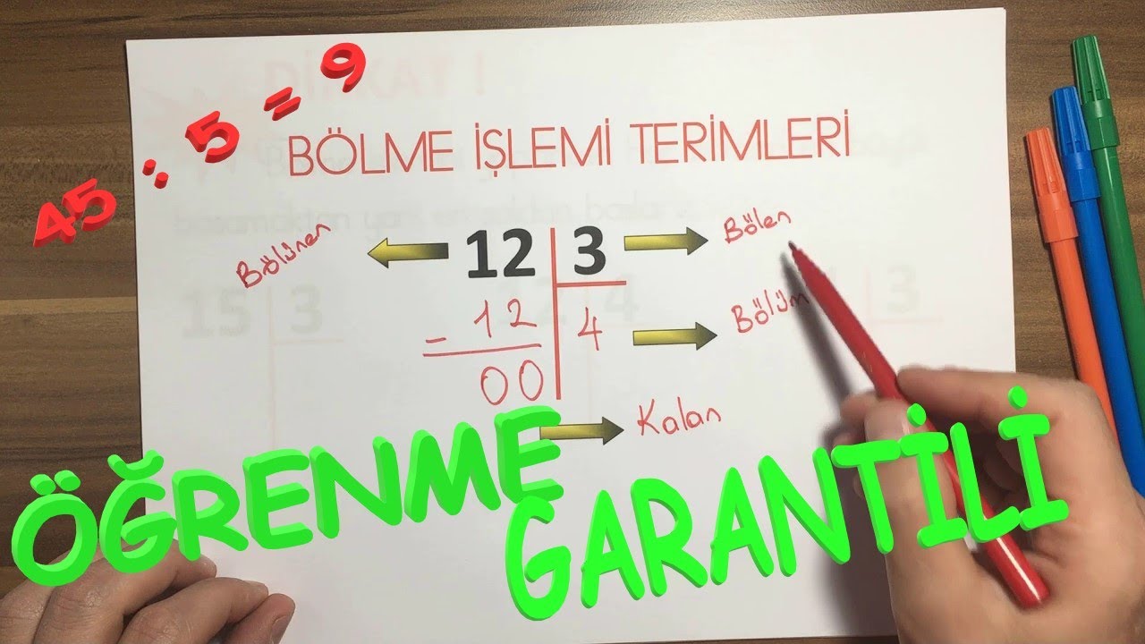BÖLME İŞLEMİ  BÖLME İŞLEMİNİ ÖĞRENMEYEN KALMAYACAK !