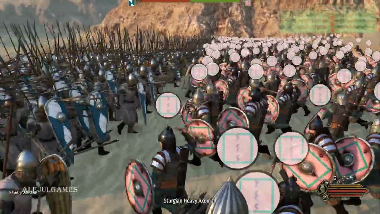 Sturgian Heavy Axeman vs Vlandian Sergeant (500vs500) | Mount and Blade 2 Bannerlord