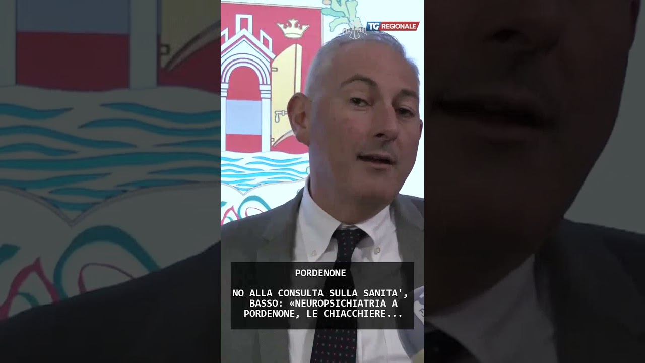 NO ALLA CONSULTA SULLA SANITA', BASSO: &laquo;NEUROPSICHIATRIA A PORDENONE, LE CHIACCHIERE... | 29/10/2025