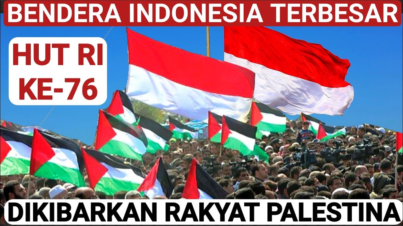 🔴 MOMEN RAKYAT PALESTINA KIBARKAN BENDERA RAKSASA DITENGAH GURUN❗