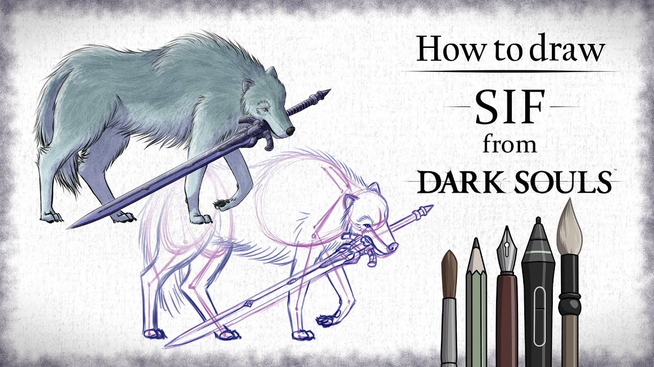 How to draw SIF from Dark Souls - Step by Step Art Tutorial