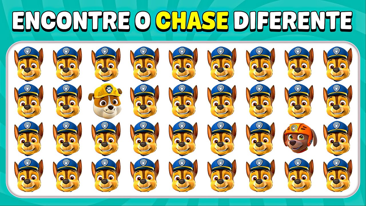 Encontre O Emoji Diferente - Paw Patrol Edição 🐶👮🚒 | Abelha De Teste
