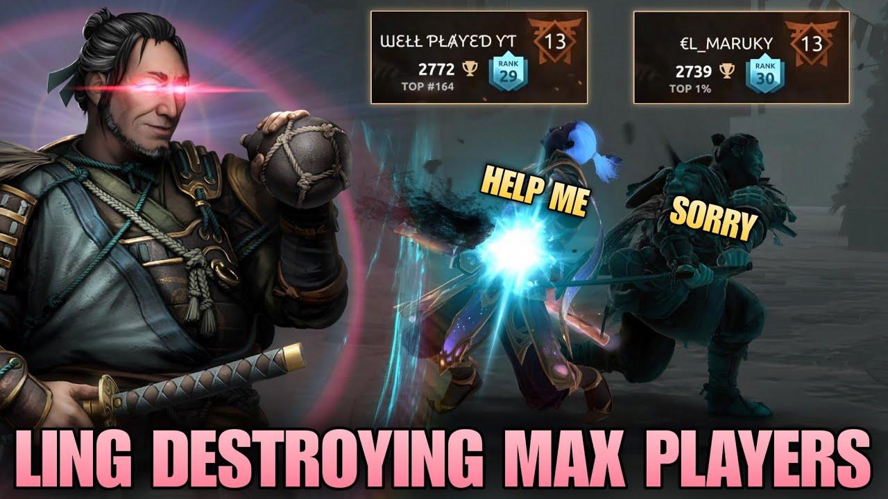 Destroyed Maxed Opponents By Only Using Ling 😈⚡ | How to Play with Ling in Rank 🤔🔥 | Shadow Fight 4