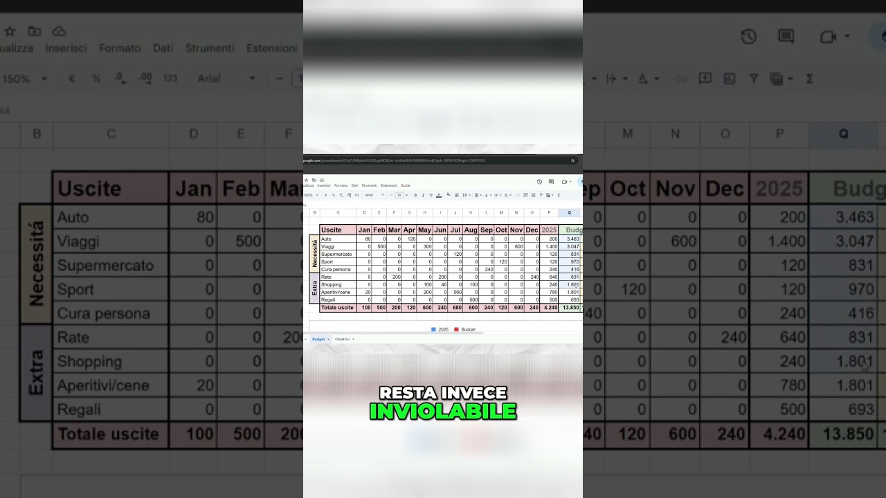 SPREADSHEET: Come Tracciare le Spese! #shorts