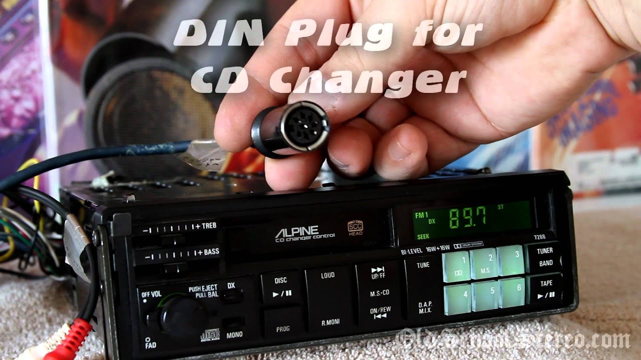 Vintage Old School Alpine 7288 Pull Out Cassette Radio CD Changer Controller - 1080P