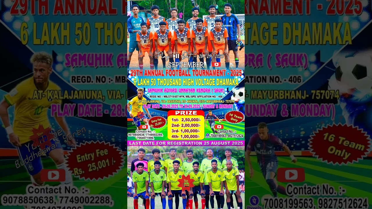 KALAJAMUNA FOOTBALL UPDATE ( 28 / 29 /2025 SEPTEMBER ) 2,50,000/-Dhamaka Guys #footballshorts #sadhu