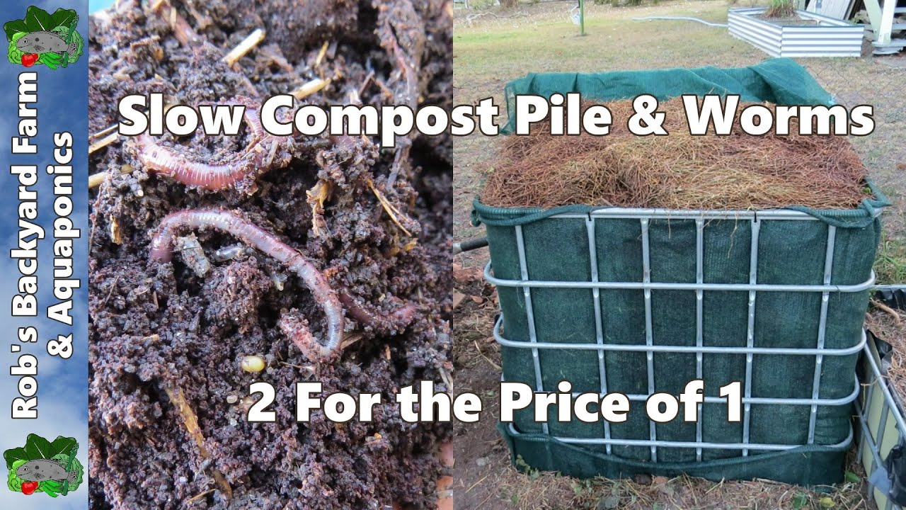 Slow compost pile & compost worm farm, 2 for the price of 1..