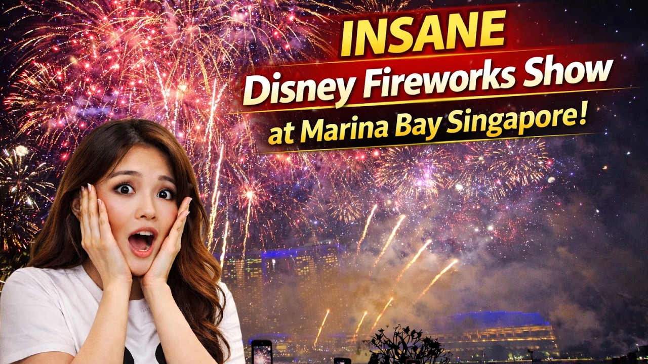 Disney Fireworks Light Up Marina Bay Singapore! 🎆✨