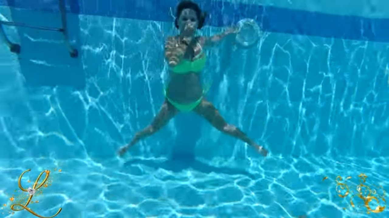 Maya Swimming Underwater on Holiday  Seychelles Indian Ocean
