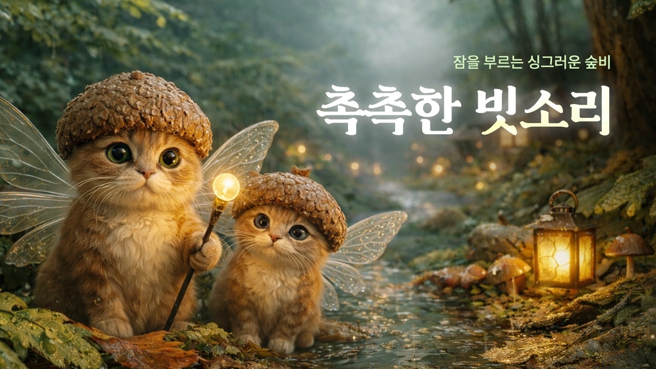 [ASMR] Ep.37 도토리 숲에 내리는 촉촉한 빗소리 🌧️🌰 | 잠을 부르는 숲비