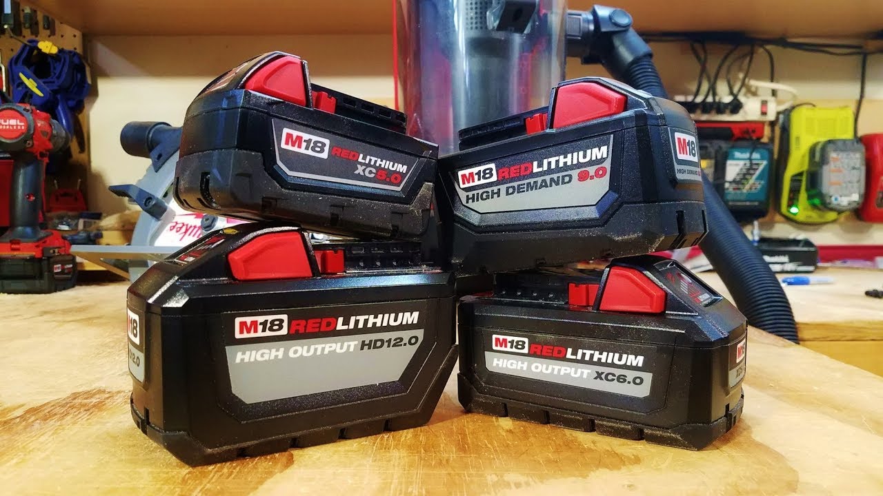 Milwaukee M18 6Ah vs 9Ah vs 12Ah High Output Battery Performance Test