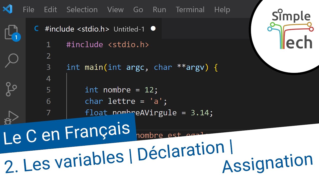 Programmation C - 2. Les variables (D&eacute;claration, assignation et types de variables)