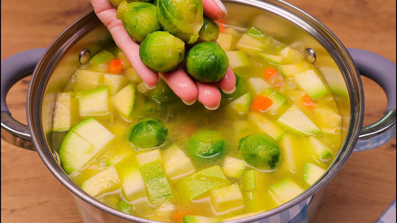Diese Rosenkohl Suppe Rezept ist wie Medizin für meinen Magen! Essen Sie Tag und Nacht! Gemüsesuppe.