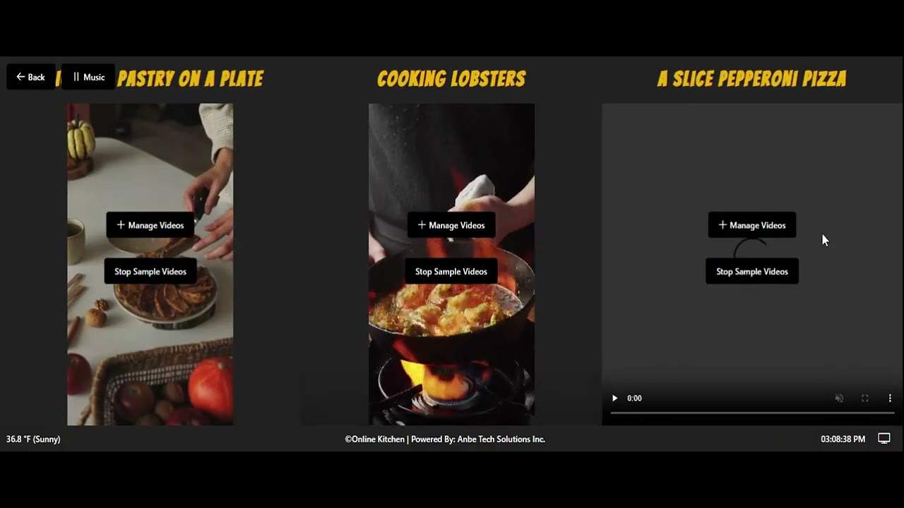 Menu Display System - Item Videos in TV - Anbe Tech Solutions
