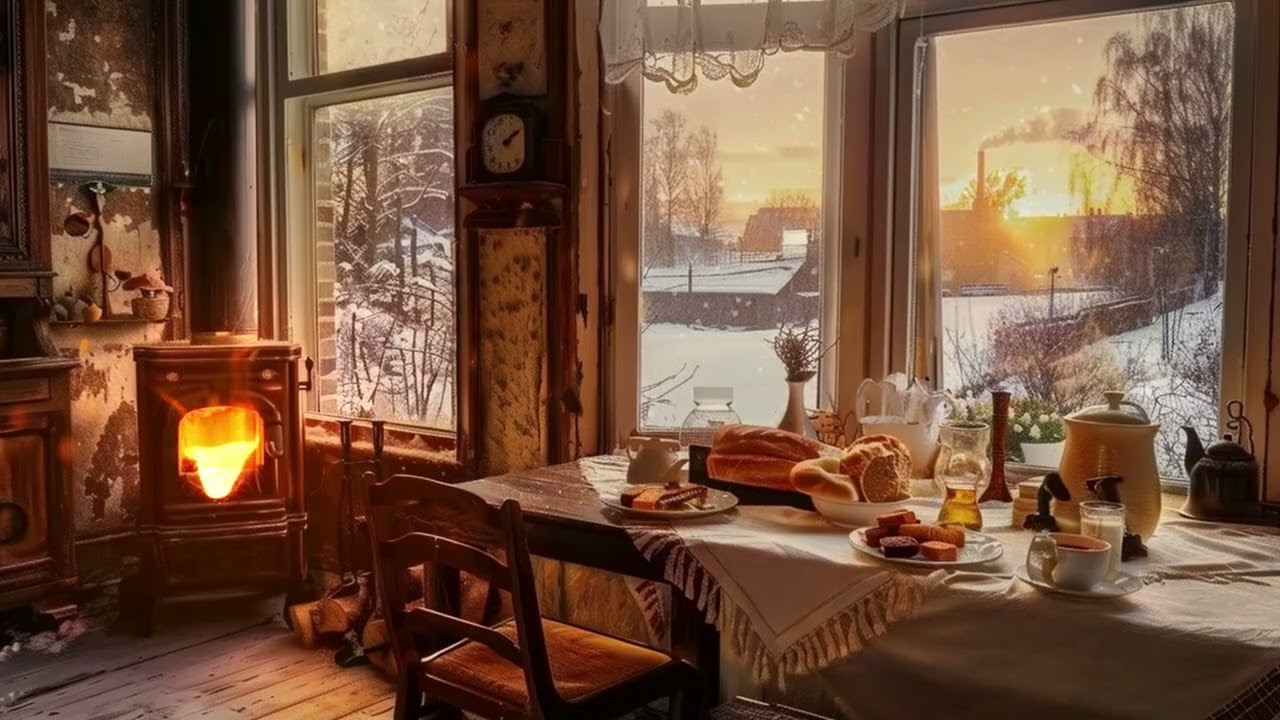 1950s Vintage Jazz | Romantic Cafe Wrapped in a Warm Sunset Glow