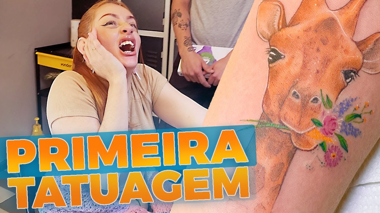 FIZ UMA TATTOO DE GIRAFA!!! - MINHA PRIMEIRA TATUAGEM EM HOMENAGEM AO MEU FANDOM GIRAFINHAS