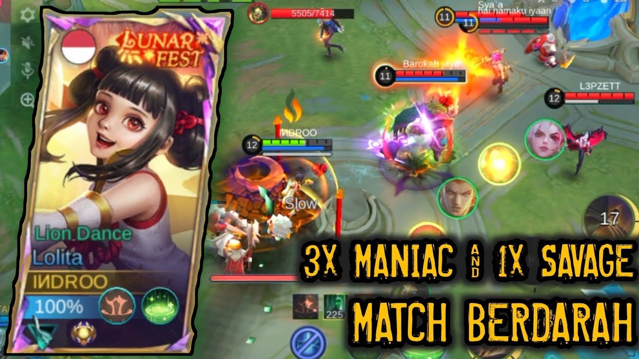 DOMINASI GILA!! Lolita Lion Dance INSANE Shield Carry!! - Top Global Lolita Build ~ MLBB