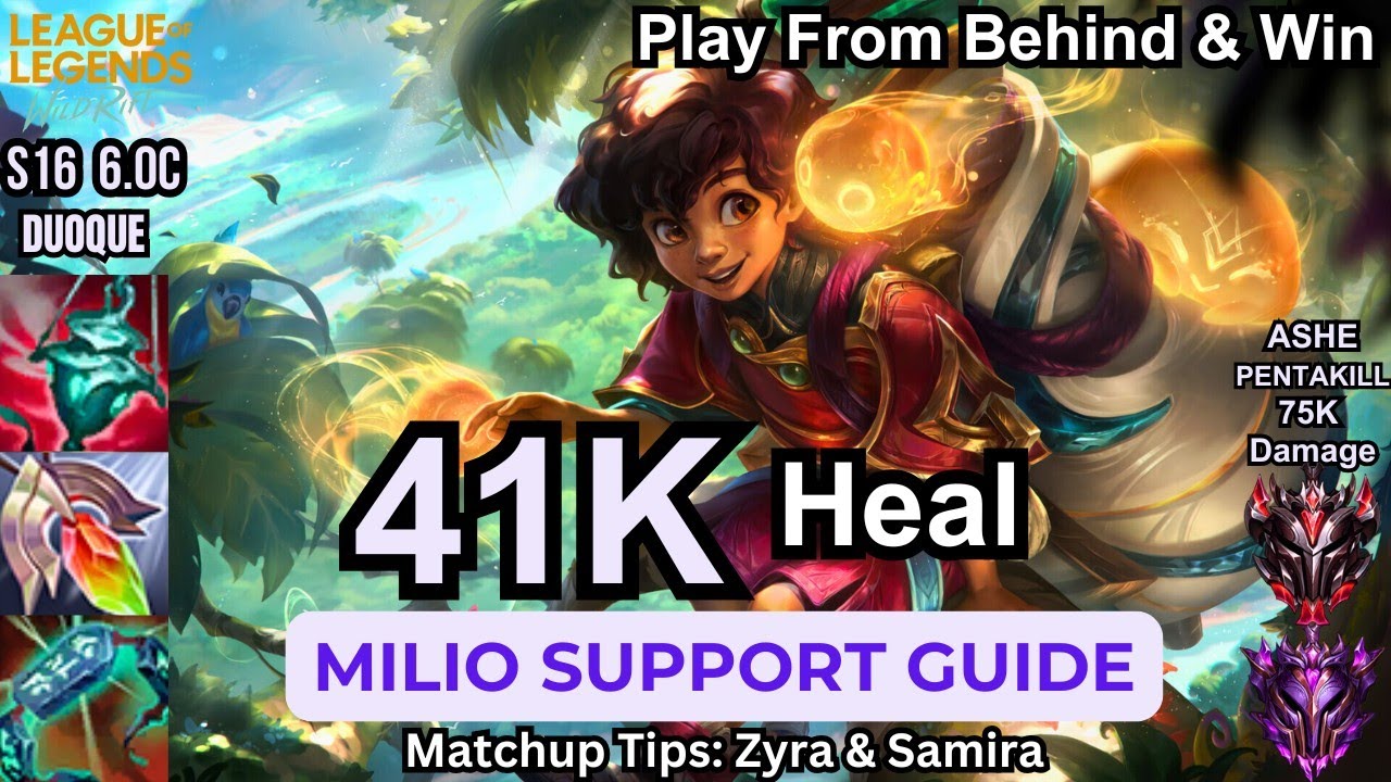 Wild Rift Milio Support Guide - Play From Behind and Win - Build, Runes, Gameplay Tips