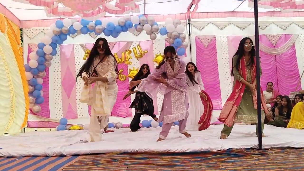 Farewell program performance by girl's for senior class best dance 