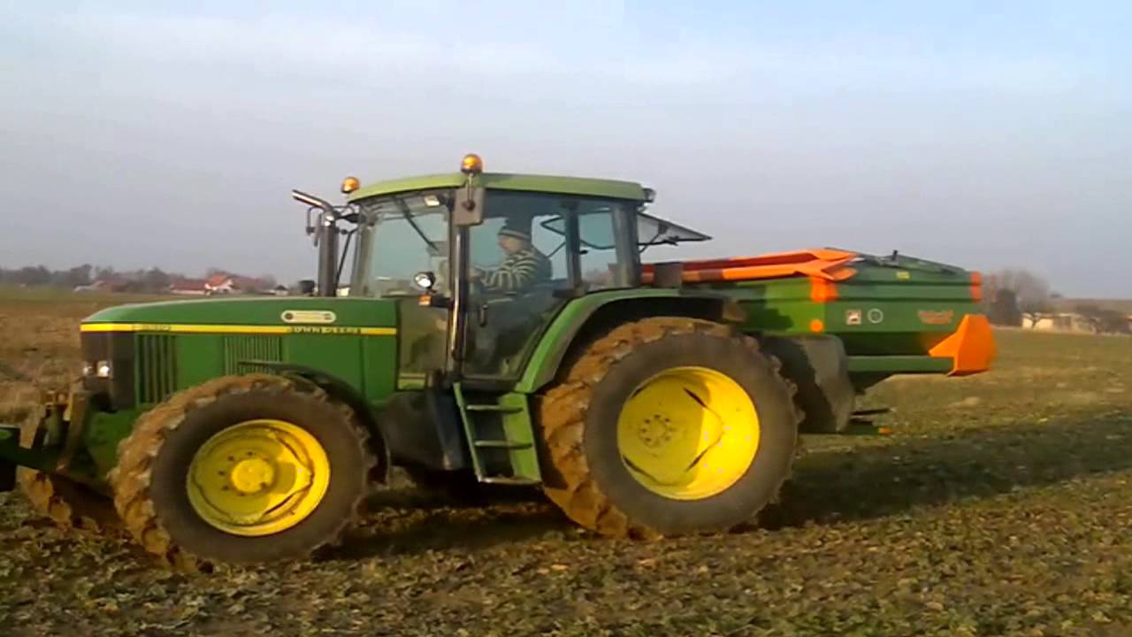 Siew nawozu 2014 ( John Deere 6610 SE + Amazone ZAM- 1500 )