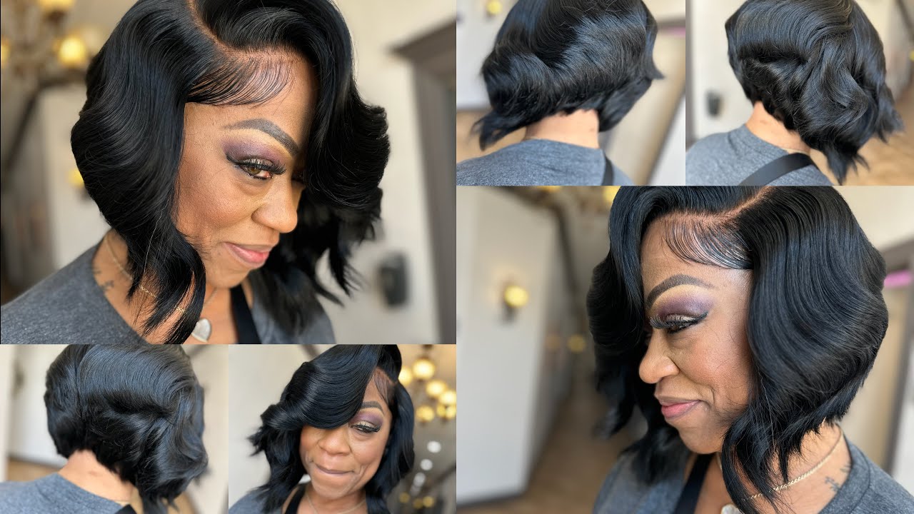 Closure Quickweave Bob Cut With Layers & Curls  ♥️