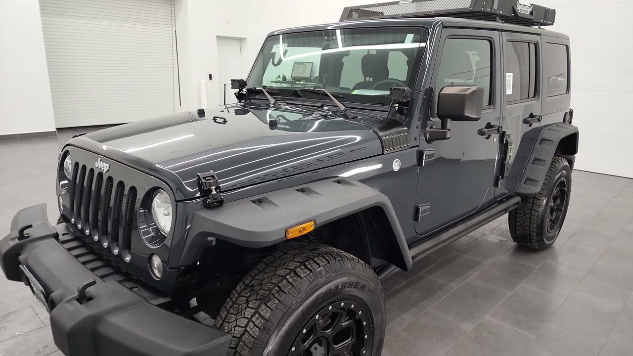 2016 JEEP WRANGLER SPORT UNLIMITED 4 DOOR RHINO CLEARCOAT 4K WALKAROUND 13506Z SOLD!