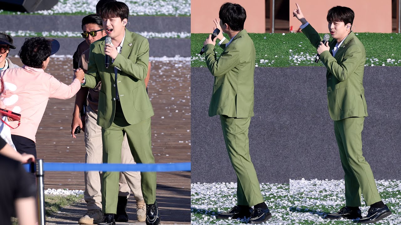 이찬원 '망원동부르스때 음향사고가 발생하자 AR에 제목소리를 얹히겠습니다 위기상황에 센스있게 대처한 찬또'