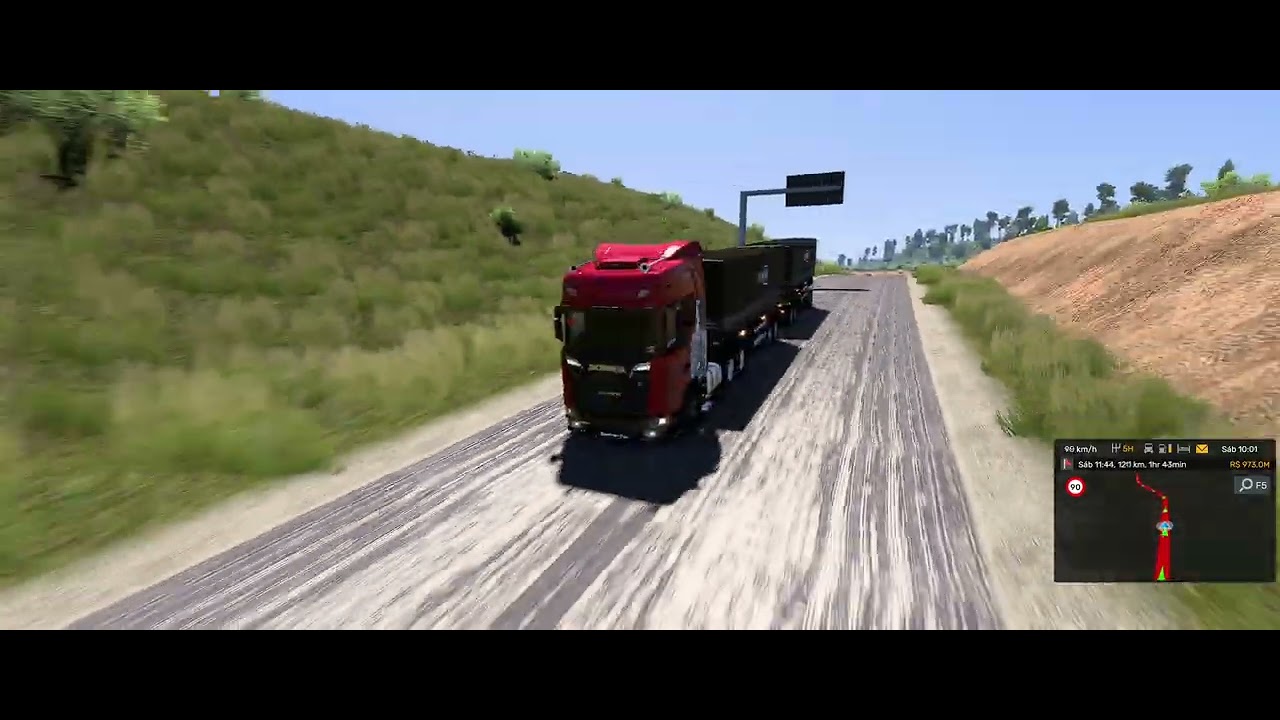 Euro Truck Simulator 2 Scania Super S500 No Rodo Trem 9 Eixos Sofrendo Para Sair Da Empresa