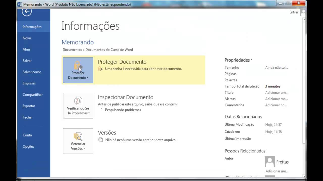 Word 2013   Aula 15   Protegendo Documento