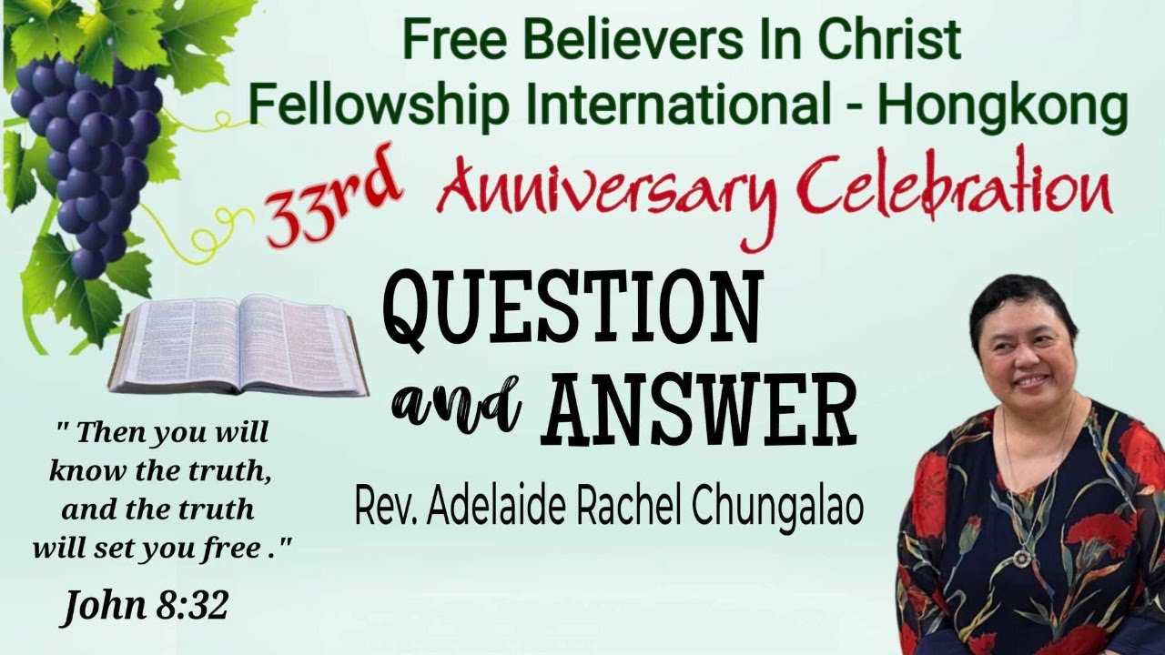 Queston & Answer || Rev. Adelaide Rachel Chungalao