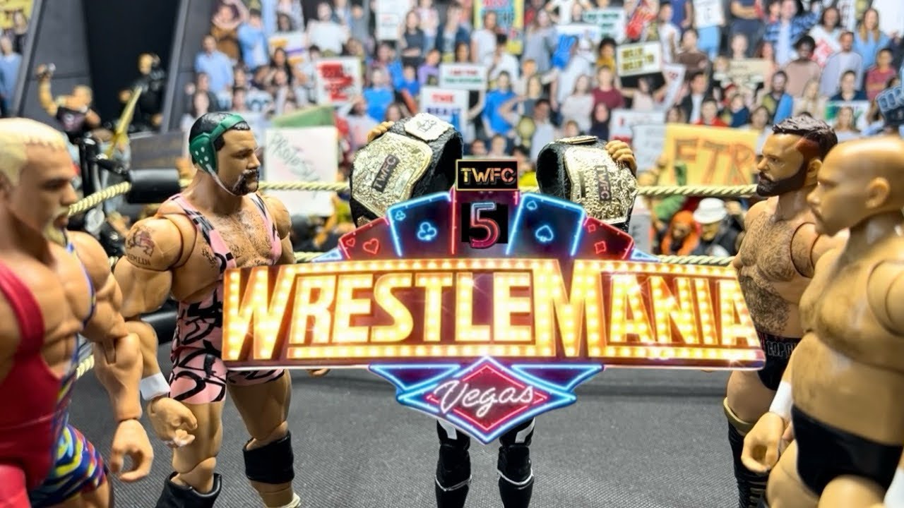 Открытие WrestleMania — Матч за командные чемпионские титулы — Матч с фигурками WWE