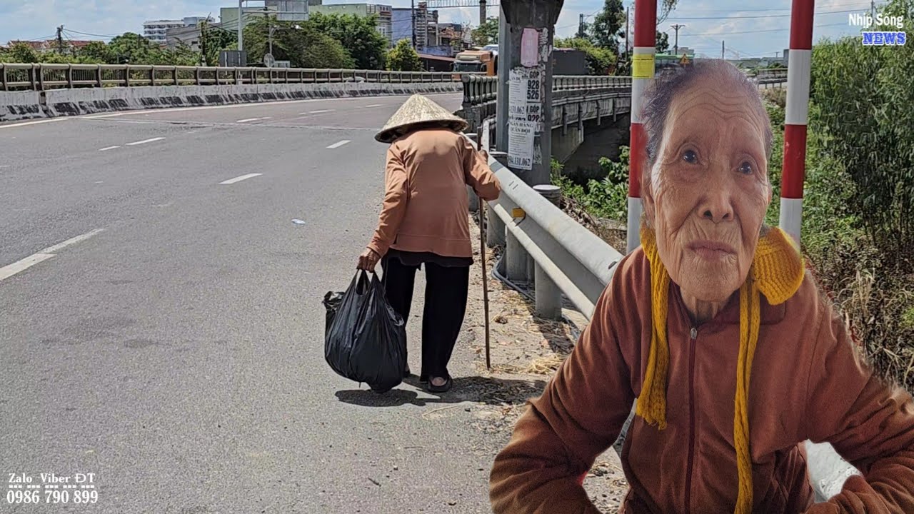 Bình Định: Cụ bà 85T trưa nắng lang thang trên quốc lộ NHẶT VE CHAI VỀ NUÔI CỤ ÔNG NẰM MỘT CHỖ