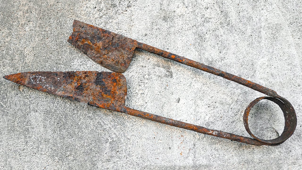 Реставрация Сломанных Кованных Деревенских Ножниц