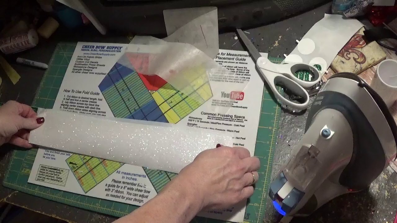 Making a cheer bow with products from Cheerbowsupply.com