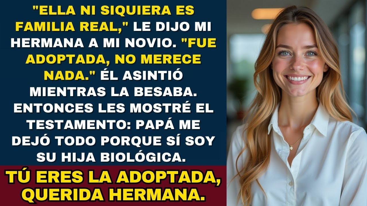 Mi Hermana Robó Mi Novio Diciéndole Que Soy Adoptada, Pero No Sabía Que Papá Me Dejó Todo