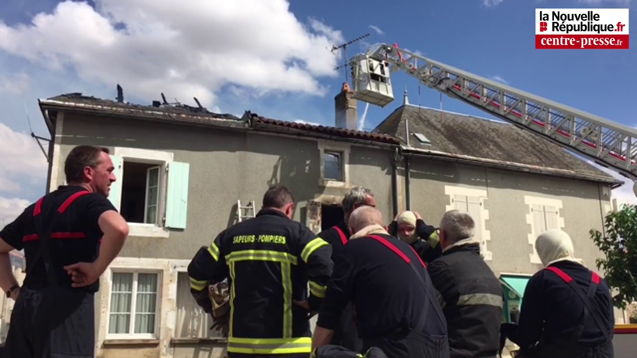 VIDÉO. Violent incendie à Usson-du-Poitou