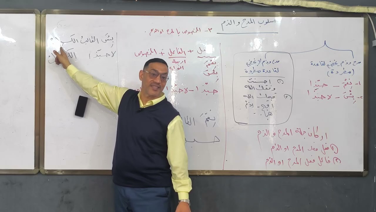 شرح عربي اسلوب المدح والذم (المحاضرة الأولى)