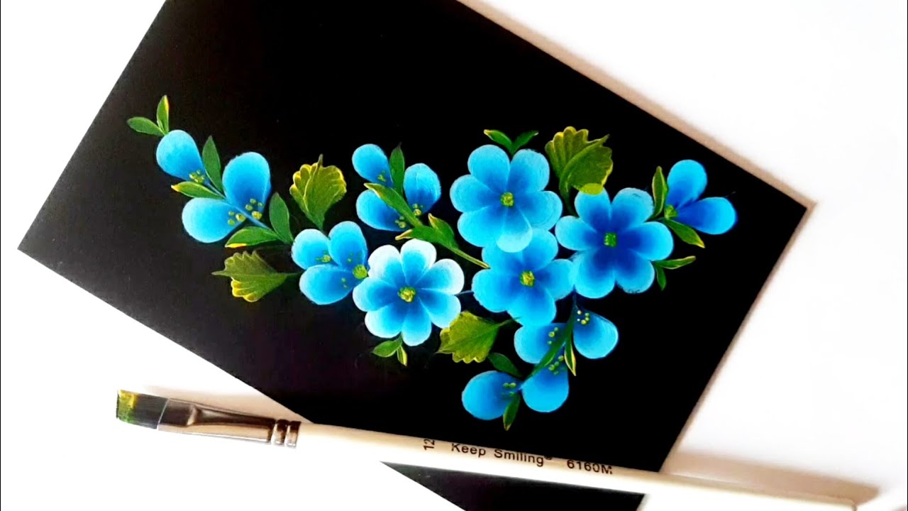 flower painting/acrylic paint/paint with me