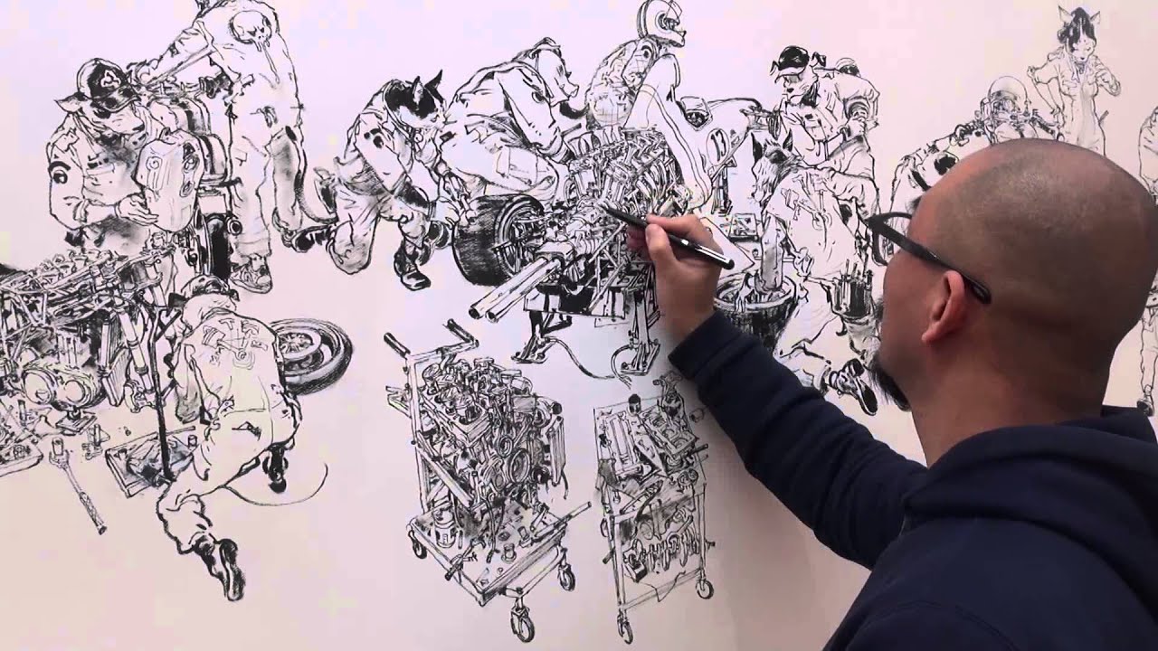 김정기 JungGi Kim Drawing show in Angoulême BD festival 2015