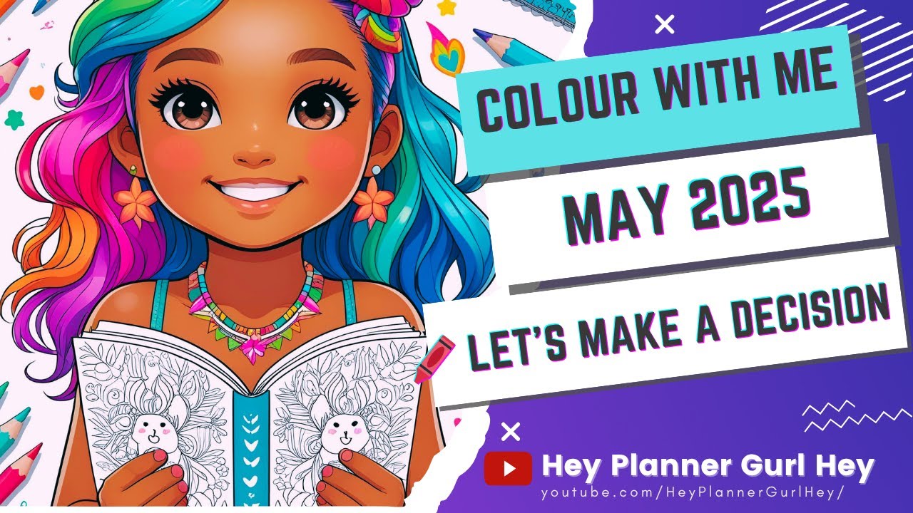 💜 Colour With Me 🖍️ Let's make a decision 📔