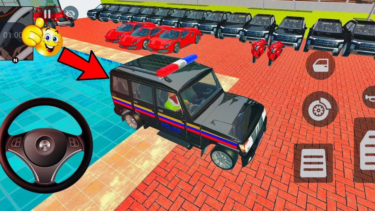 Car bike game*Franklin ordered an lndian police car and Lamborghini or creta in the game 🎮 bike 🚳🚨 
